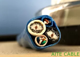 China 2RG6 Quad+2CAT5E  75 Ohm Coaxial Cable with Lan Cable CATV CCTV OEM Manufacturer supplier