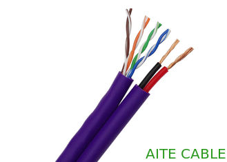 China UTP CAT5E+2C Lan with DC Power CCTV Cable supplier