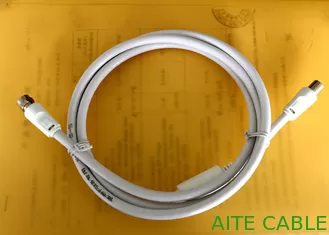 Chine RG6 Pré-fait 6FT corde de correction de câble coaxial de liaison utilisée pour la télévision par satellite de boîtier décodeur avec 2 connecteurs masculins de F fournisseur