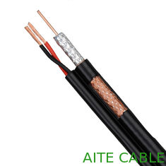 Chine Coaxial RG59 siamois avec le fil de C.C du ² CCA du câble 2Core 0.75mm de télévision en circuit fermé de puissance fournisseur