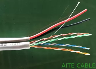 Chine Réseau avec le câble de caméra d'IP de PVC UTP CAT5E+2C de figue du câble 8 de télévision en circuit fermé de puissance fournisseur