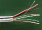 Red con el cable de la cámara IP del PVC UTP CAT5E+2C del higo del cable 8 del CCTV del poder proveedor