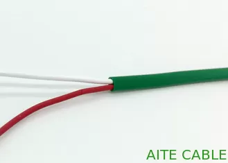China 2C Flat Security and Alarm Cable with Yellow or Green PVC and Tinned Copper supplier