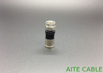 China Twist On Compression Type F Coaxial connector Zinc Alloy and Nickel Plated supplier