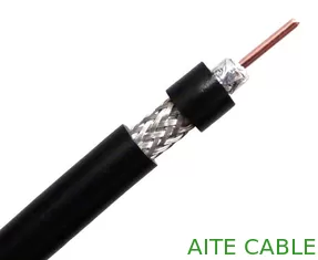 China RG11/ F1160 Jelly Trunk CATV 75Ohm Coaxial Cable 14AWG Waterproof 1000ft Wooden Drum supplier