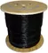 Quad el trenzado de madera coaxial del AL del tambor CCS del cable el 1000ft del escudo RG6 CATV 75Ohm con la hoja consolidada proveedor